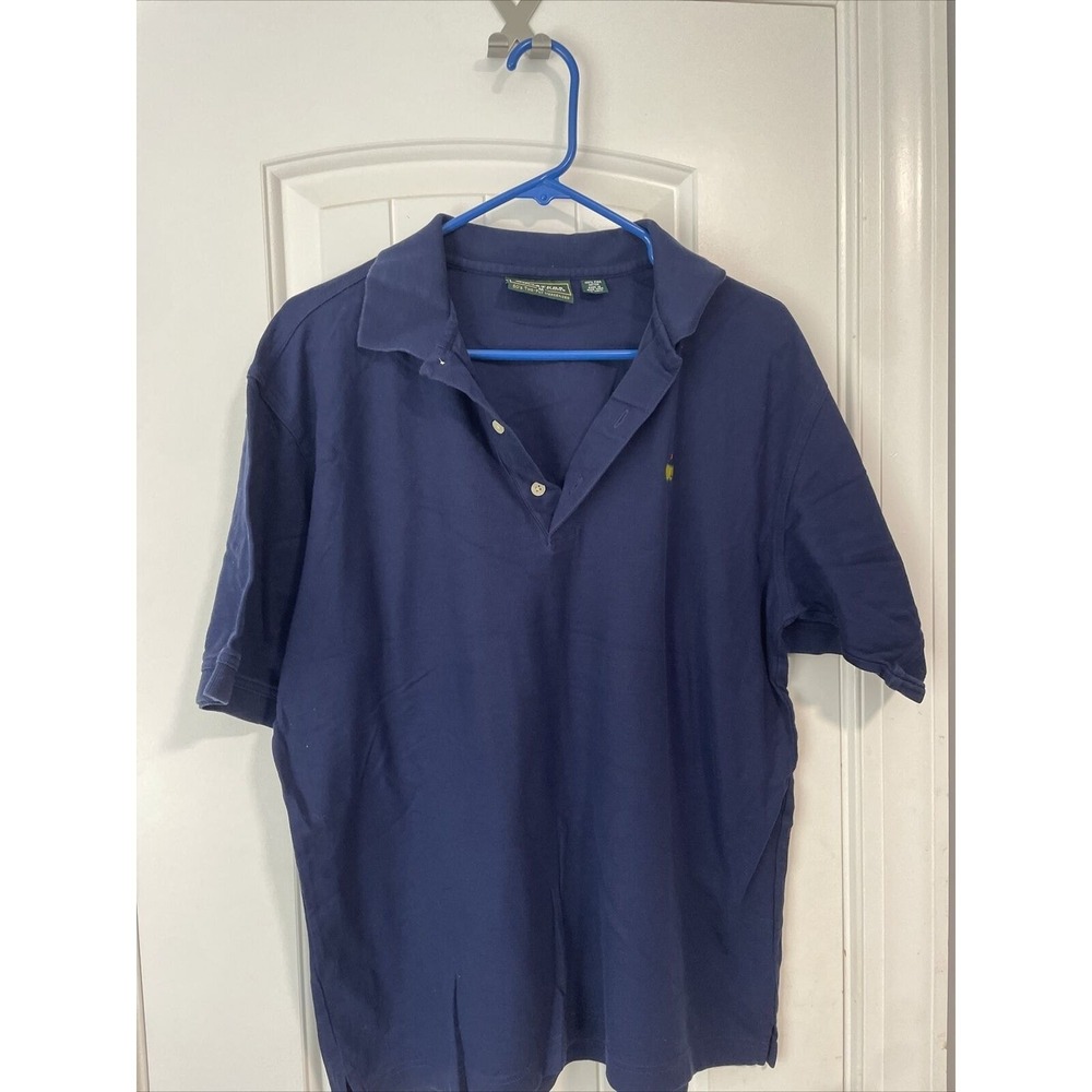 Mens Masters Collection Navy Blue Short Sleeve Golf‎ Polo Shirt Size Medium